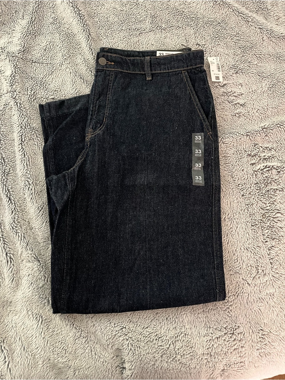 Women’s wide leg mid rise jeans size 33 Regular NWT